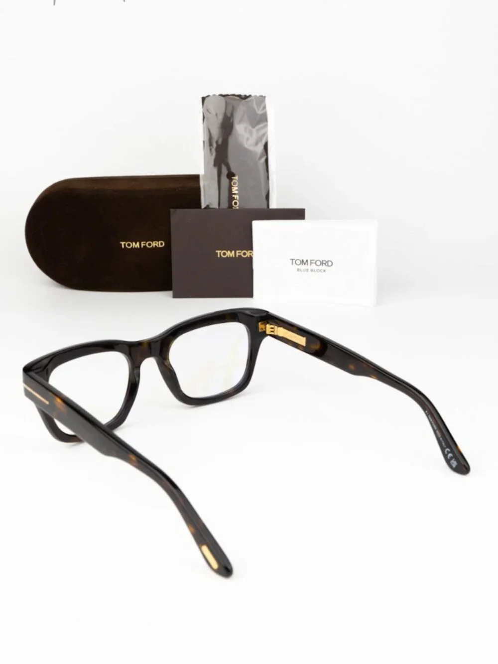 Tom Ford Women Eyeglasses Havana Square FT6036-B 052 NEW AUTHENTIC